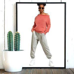 Spiritual Gangster Rust La Vida Optional Off Shoulder Sweatshirt XS (NW)